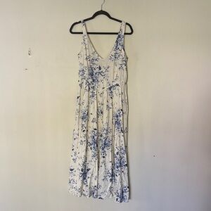Lulu's Blue and White Floral Maxi Dress